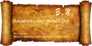 Baumholczer Medárd névjegykártya